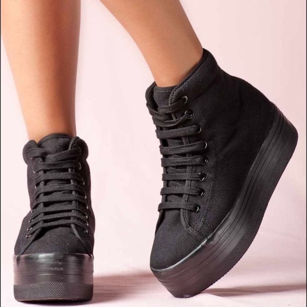 Jeffrey Campbell high top black sneakers